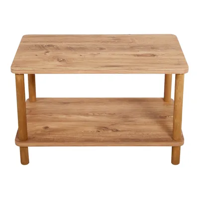 Immagine prodotto di In And OutdoorMatch Tavolino Katelynn - Rettangolare - 43x70x44 cm - Colori del legno - Truciolato e faggio - Design moderno