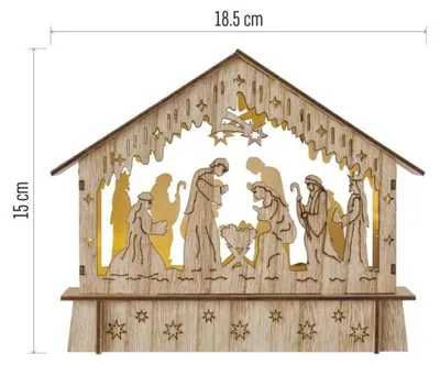 Imagen del producto de Emos DCWW34, figura decorativa de luz, blanca, madera, IP20, 5 bombillas, LED