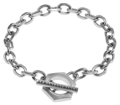 Produktbild von Armani Exchange Armband Für Männer, Länge: 220mm, Breite: 17.5mm, Höhe: 20mm Silbernes Edelstahlarmband, AXG0103040