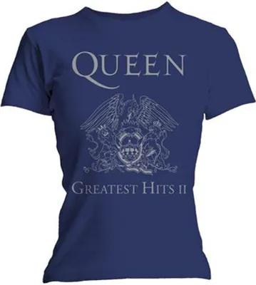 Produktbild von Queen Greatest Hits II (Skinny Fit) Blue L Damen T-Shirt