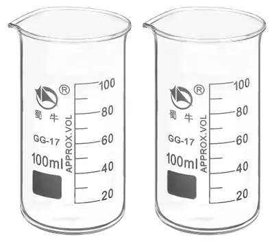 Produktbild von Solidchoice – Set aus 2 Messbechern aus Borosilikatglas, 100 ml