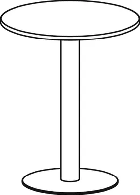 Produktbild von Steh-Tisch, Durchm.xH 900x1100 mm, Rund, Plattenfarbe buche, Säule silber, Tellerfuß anthrazit