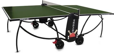 Produktbild von Pegasi Tischtennisplatte 800 - Outdoor Spiele - Wetterfest - Tischtennisplatte Outdoor Klappbar - Original Tischtennistisch - Faltbare Tischtennisplatte - Tischtennis - Grün