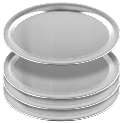Produktbild von Famanu Servierplatten Oval 4er Set - 26,8 x 19,5 x 0,9 cm, Silber