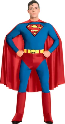 Produktbild von Superman™-Superhelden-Lizenzkostüm für Herren rot-gelb-blau Large