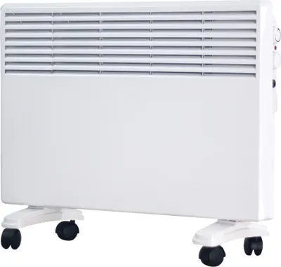 Productafbeelding van Belrad elektrische verwarming, 2000 W, compacte radiator 82x50x12 cm, IP24 geschikt voor badkamer, keuken en woonkamers, plat, stil, mobiel op wielen en geschikt voor wandmontage