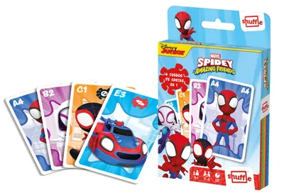 Produktbild von Shuffle Disney 4-in-1 Spidey Fournier Kartenspiel Mehrfarbig Mehrfarbig One Size