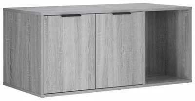 Immagine prodotto di vidaXL Lettiera per gatti, mobile, colore Sonoma grigio, 100 x 49 x 45 cm, realizzata in legno composito