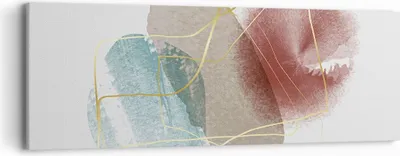 Produktbild von Bild auf Leinwand - Leinwandbild - Einteilig - Form Figur Abstraktion - 90x30cm - Wand Bild - Wanddeko - Wandbilder - Leinwanddruck - Bilder - Wanddekoration - Leinwand bilder - AB90x30-5057