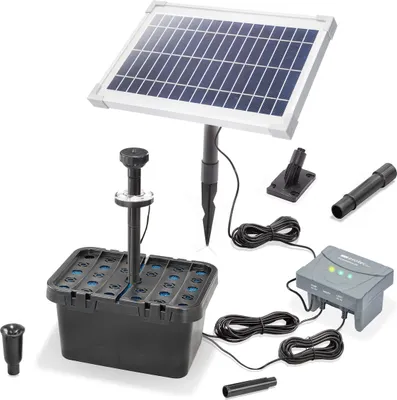Produktbild von esotec Solar Teichfilterset Profi 8/400 mit LED und LIFEPO4 Akkubox 100951