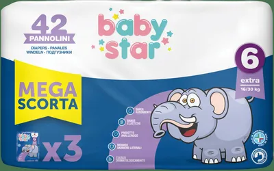 Immagine prodotto di Pannolino Babystar Megascorta Taglia 6 42 Pezzi