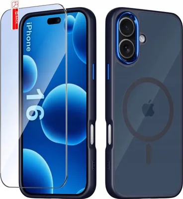 Produktbild von iPhone 16 CASE Hülle für MagSafe MATT Magnetisch PREMIUM + Glas 9H