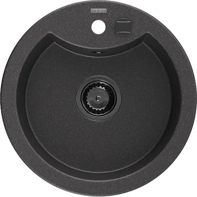 Obrázek produktu pro Mexen Diego 1-miskový granitový dřez 488 x 480 mm, Skvrnitá černá, sifon Černá - 6512481000-76-B