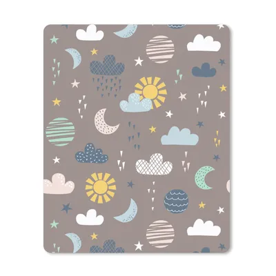 Produktbild von MuchoWow® Mauspad Mousepad Wolken - Sonne - Design 30x40 cm - Mousepads - Maus Mat - Pad - Mausunterlage - Mausmatten