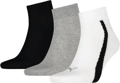 Produktbild von Puma Lifestyle Quarters 3 Pack White / Grey / Black EU 43-46