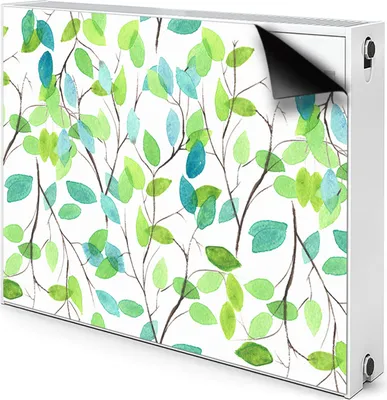 Produktbild von Magnet Radiator Magnet Mat Heizkörper Heizung Verkleidung Abdeckung 110x60 cm  - Grüne, Zweige