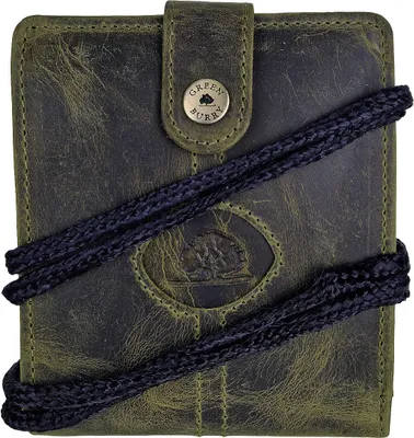 Produktbild von Greenburry Vintage Leder Brustbeutel Gürteltasche Geldbörse 325, Farbe:Oliv