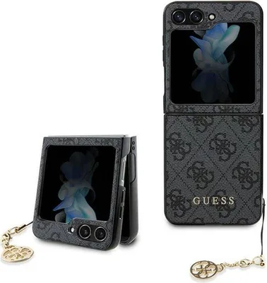 Obrázek produktu pro Guess GUHCZF5GF4GGR Samsung Galaxy Z Flip 5 hardcase 4G Charms Collection šedá