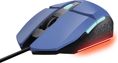 Produktbild von Trust Gaming GXT 109B Felox Gaming Maus mit 6 Programmierbare Tasten, Mehrfarbige LED-Beleuchtung, 200-6400 DPI, USB Kabel 150 cm, PC Maus mit Integrierte Software für Computer/Laptop - Blau