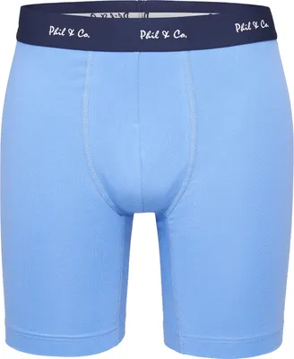 Produktbild von Phil & Co. Berlin Herren Retro Pants 3-Pack Jersey Long Boxer - red+blue+navy - Größe L