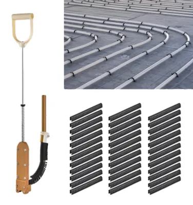 Imagen del producto de Grapadora para placas de espuma, fabricada en acero inoxidable, con diseño ergonómico, de 18 mm de longitud, con capacidad para 1980 grapas, versátil para placas de madera y espuma