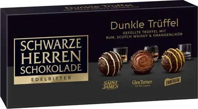 Produktbild von Schwarze Herren Schokolade Edelbitter Dunkle Trüffel 125g