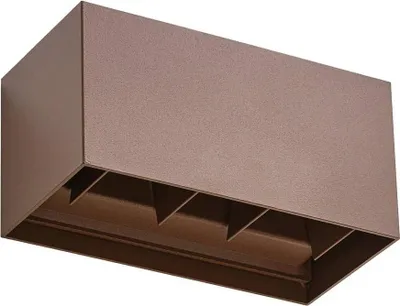 Produktbild von Lindby LED-Außenwandleuchte Nivar, eckig, rost, 20 cm, IP54