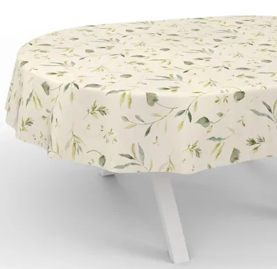 Obrázok produktu pre Ubrus 180 x 140 cm, oválny, kvety, vodoodpudivý, pre záhradu