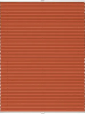 Produktbild von Plissee auf Maß Thermo Basic Klemmfix ohne Bohren Verdunkelnd Farbe: Orange, Größe: B): 131-140 cm, H): 101-150 cm