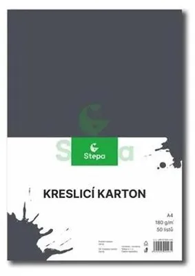 Výkres, A4, 180 g, 50 listov, STEPA, čierny