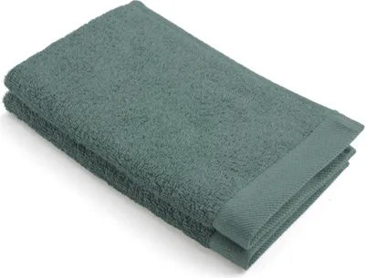 Produktbild von Walra Gästehandtuch Remade Baumwolle dunkelgrün 2x 30x50 | 2 Stk