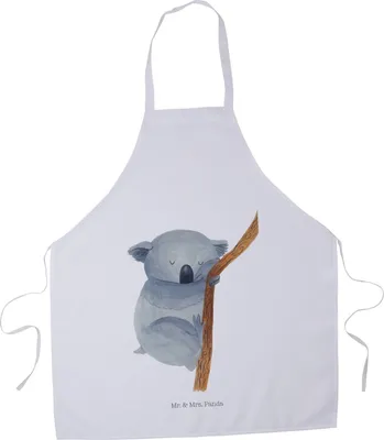 Produktbild von Mr. & Mrs. Panda Küchenschürze Koalabär - Weiß - Geschenk, Lustige Sprüche, Träumen, Koala, Schürze, Bär, Küchenzubehör, Bäckerschürze, Kochschürze, Traumland, Gastro