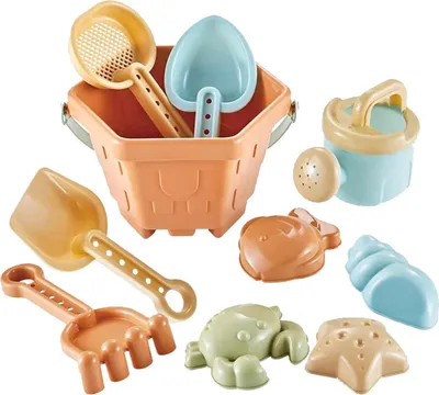 Produktbild von 10PCS Sand Spielzeug Strand Spielzeug Sand Formen Strand Muschel Eimer Schaufel Rechen Sand spielen Set für Kinder Kleinkinder