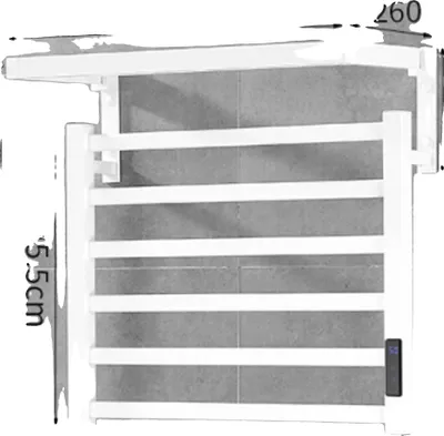 Immagine prodotto di Portasciugamani, montaggio a parete, riscaldamento termostatico, bianco 5855 destro, UE