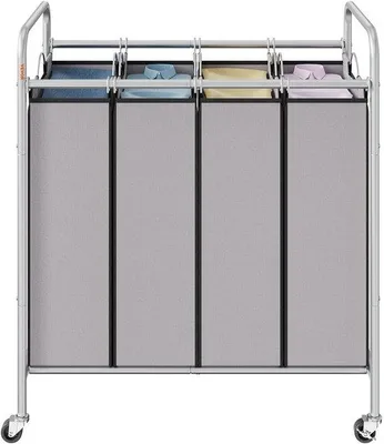 Produktbild von Graue 160L Wäschesortierer 4 Fächer