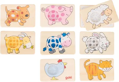 Produktbild von Goki Memory Spiel Tiere - Lernspiel Karten für Kinder