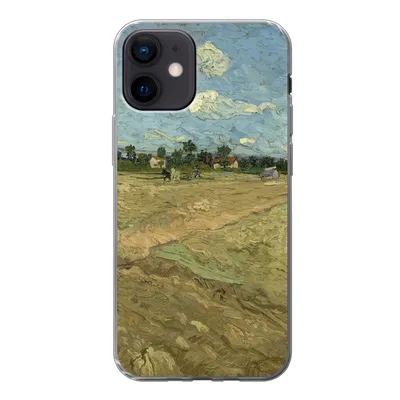 Produktbild von MuchoWow® Handyhülle Schutzhülle Hülle für iPhone 12 Gepflügte Felder - Vincent van Gogh Silikon Softcase Handy Hülle - Schutzhülle