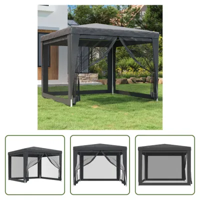 Zdjęcie produktu dla Namiot imprezowy Living Store z 4 siatkowymi ścianami bocznymi antracyt 3x3 m HDPE
