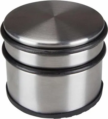 Produktbild von Famanu Türstopper aus Edelstahl mit rutschfester Gummiring - 9 cm Durchmesser