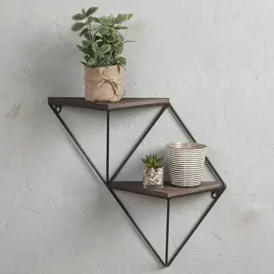 Immagine prodotto di Cassola - Mensola, 33x13x30h cm Marrone Noce, 2 Ripiani