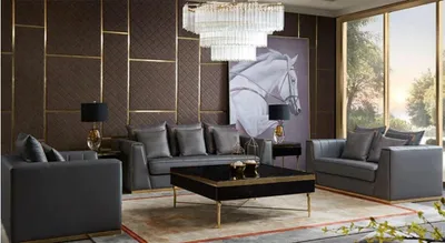 Produktbild von Sofagarnitur 321 Sitzer Set Design Sofas Polster Couchen Leder Relax Moderne Neu