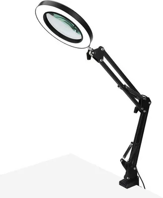 Zdjęcie produktu dla Lampa stołowa „Genauigkeit” z 10-krotnym powiększeniem – 8 W – czarna