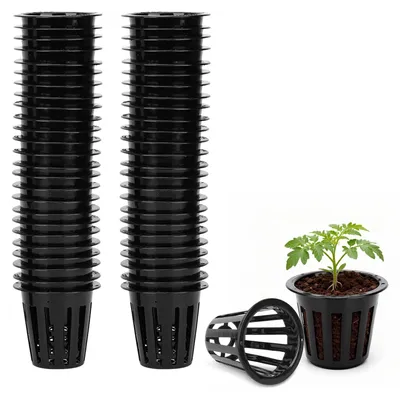Imagen del producto de Kwekerij Töpfe, paquete de 50 unidades, color , de plástico, para hidroponía y jardinería