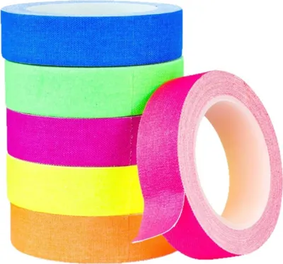 Produktbild von INF UV Fluoreszierendes Gewebeband – 6 Farben, Stark Haftendes Bühnenmarkierungsband
