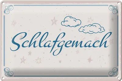 Produktbild von Blechschild Spruch 30x20cm Schlafgemach