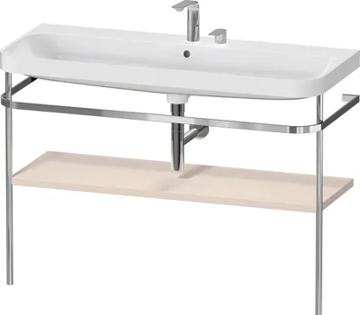 Produktbild von Waschtischset HAPPY D.2 PLUS 1175x490mm 2 Hahnlöcher taupe supermatt zwei Hahnlöcher taupe supermatt
