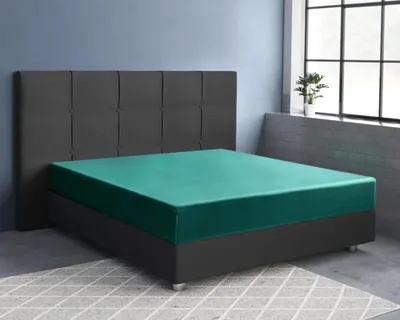 Productafbeelding van Primaviera Deluxe Satijnen Hoeslaken Donker Groen 180 x 200 cm