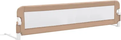 Image de vidaXL Barrière de sécurité pour jeune enfant Taupe 180x42 cm Polyester