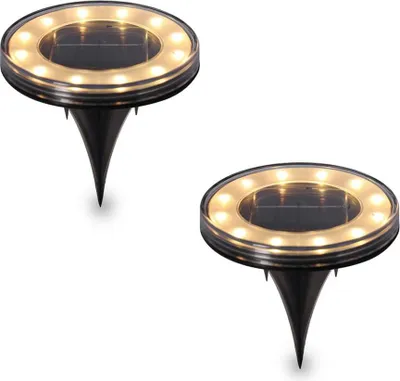Produktbild von VELAMP 2 Stück Solar-Bodenleuchten SPK16