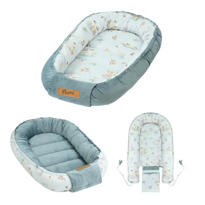 Produktbild von Flumi Babynest Kokon für Neugeborene – beidseitig, Baumwolle, Nestchen